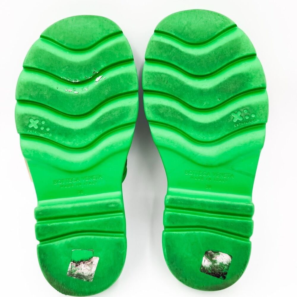 Bottega Veneta Flash Slide Sandals Green Platform Buckle Mules EU 38 US 8 - Picture 10 of 13
